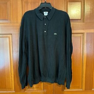 Lacoste polo sweater.  Size 9 or US 3XL (Chest is 52”).  Black